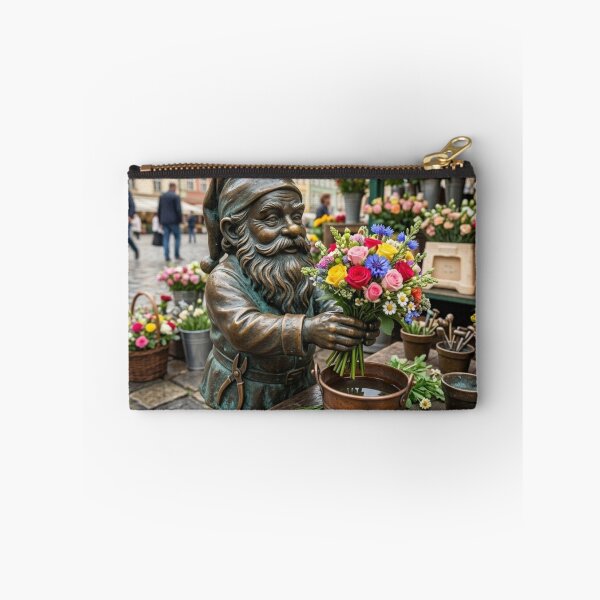 Item preview, Flower Stall Florist Gnome Art Print – Charming Flower Lover Gift, Poland Travel Decor designed and sold by Purrfecta.