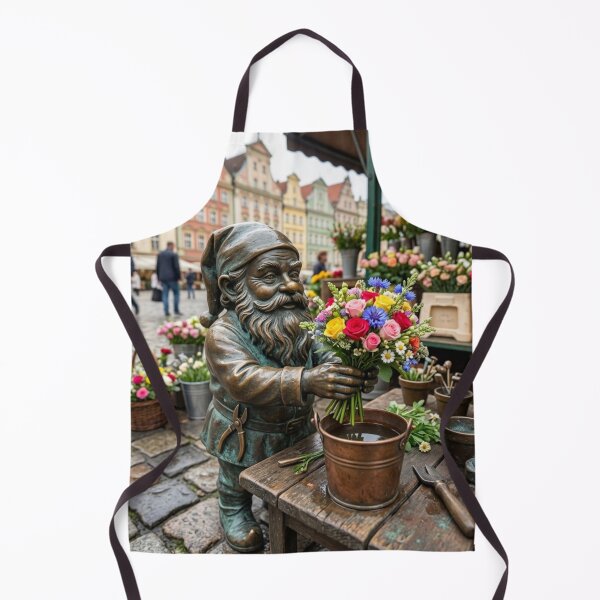 Item preview, Flower Stall Florist Gnome Art Print – Charming Flower Lover Gift, Poland Travel Decor designed and sold by Purrfecta.