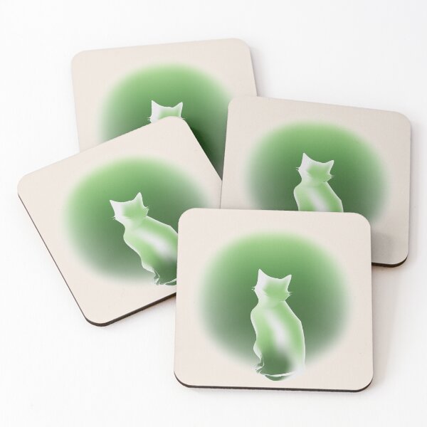 Item preview, Green Aura Cat Emerald Gradient Mystic Poster designed and sold by Yaiart.