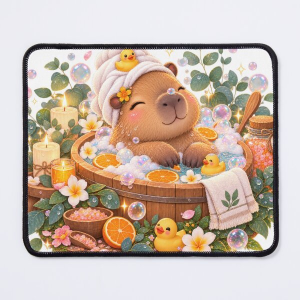 Item preview, Capybara Spa Bath Relaxation designed and sold by jgvisualarts.