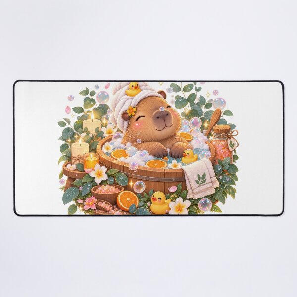 Item preview, Capybara Spa Bath Relaxation designed and sold by jgvisualarts.