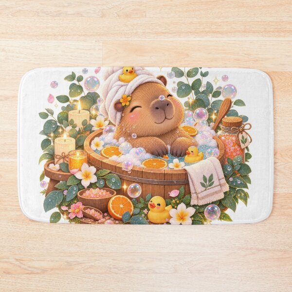 Item preview, Capybara Spa Bath Relaxation designed and sold by jgvisualarts.