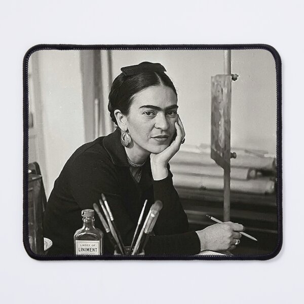 Item preview, Frida Kahlo Black White Photo designed and sold by FridaArtGallery.