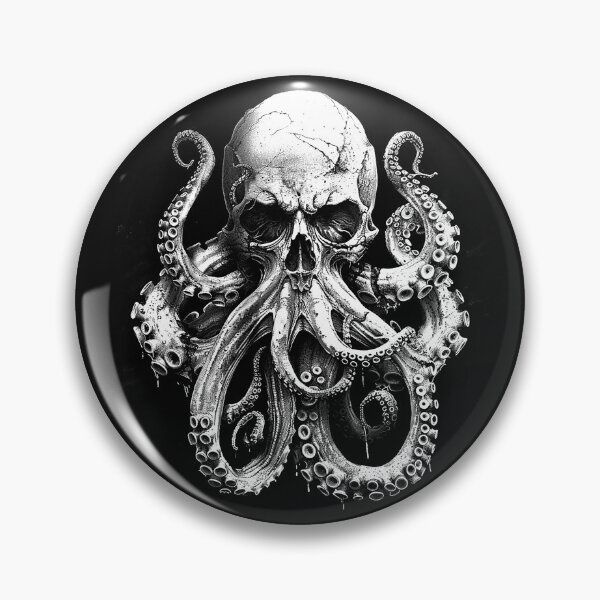 Item preview, Gothic Skull Octopus Tentacles Macabre Ocean Horror Art designed and sold by inkoutninja.