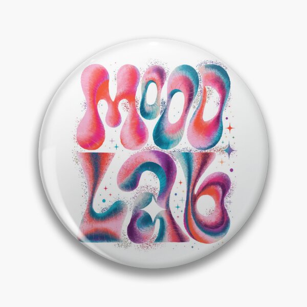 Item preview, Mood Y2K Psychedelic Typography – Colorful Retro Groovy Word Art designed and sold by madeinnature.