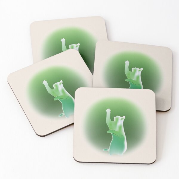 Item preview, Reaching Green Aura Cat Emerald Mystic Poster  designed and sold by Yaiart.