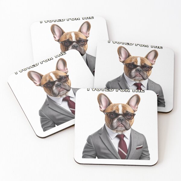 Item preview, Don’t Blame Me, I Voted for the Frenchie – Suited Dog Election Joke designed and sold by Mirgonhood.