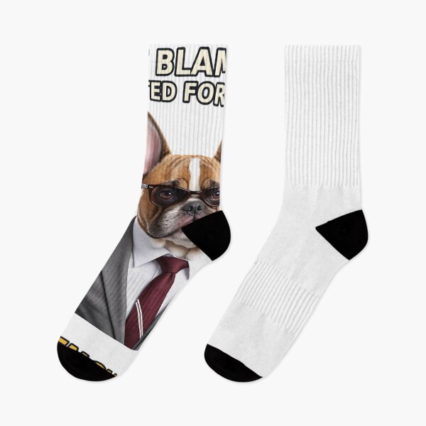 Item preview, Don’t Blame Me, I Voted for the Frenchie – Suited Dog Election Joke designed and sold by Mirgonhood.