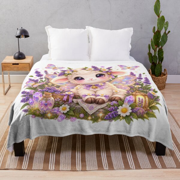 Item preview, Fairy Lamb Butterfly Lavender Garden designed and sold by jgvisualarts.