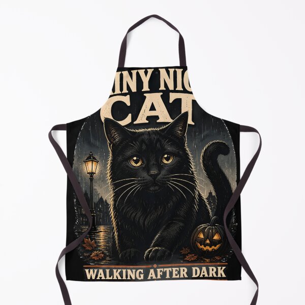 Item preview, Rainy Night Cat Black Cat Halloween Retro Screen Print designed and sold by OliviaHayesArt.