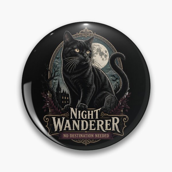 Item preview, Night Wanderer Black Cat Halloween Gothic Engraving designed and sold by OliviaHayesArt.