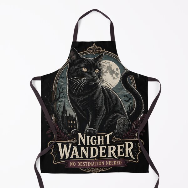 Item preview, Night Wanderer Black Cat Halloween Gothic Engraving designed and sold by OliviaHayesArt.