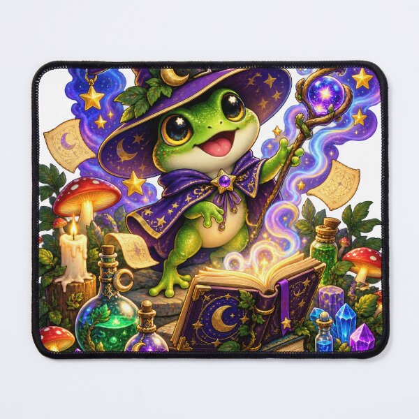 Item preview, Wizard Frog Magic Spellbook Potions designed and sold by jgvisualarts.