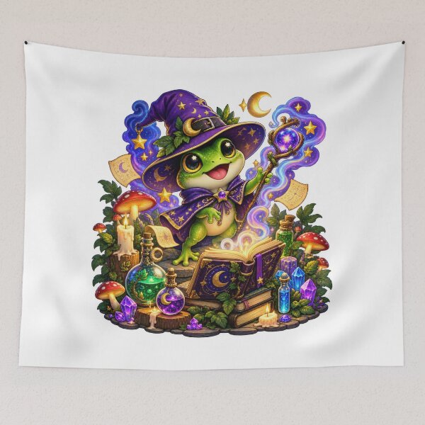 Item preview, Wizard Frog Magic Spellbook Potions designed and sold by jgvisualarts.