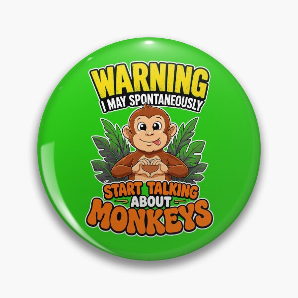 Item preview, Warning Monkey Talk Humor Graphic designed and sold by ImpossibleC.