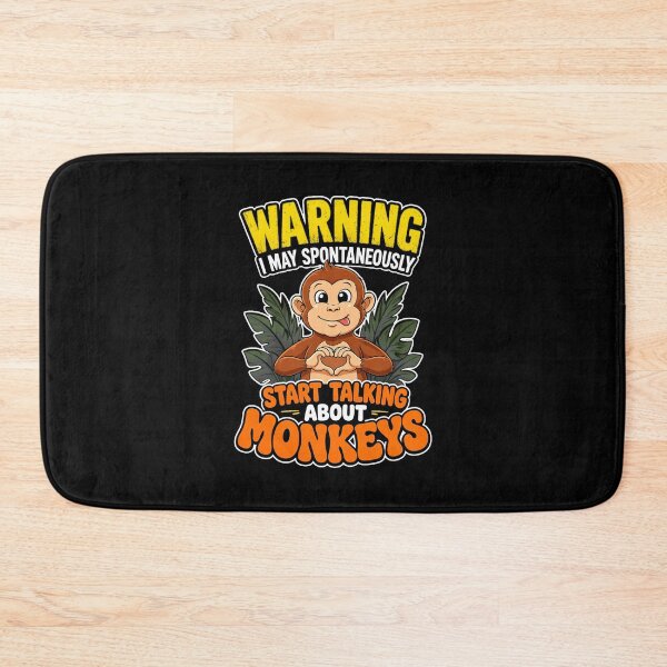 Item preview, Warning Monkey Talk Humor Graphic designed and sold by ImpossibleC.