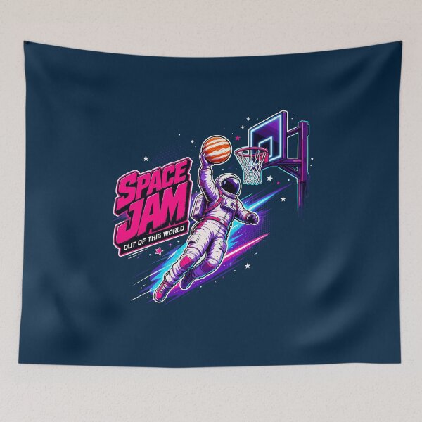 Item preview, Space Jam Retro Astronaut Basketball Graphic designed and sold by ImpossibleC.