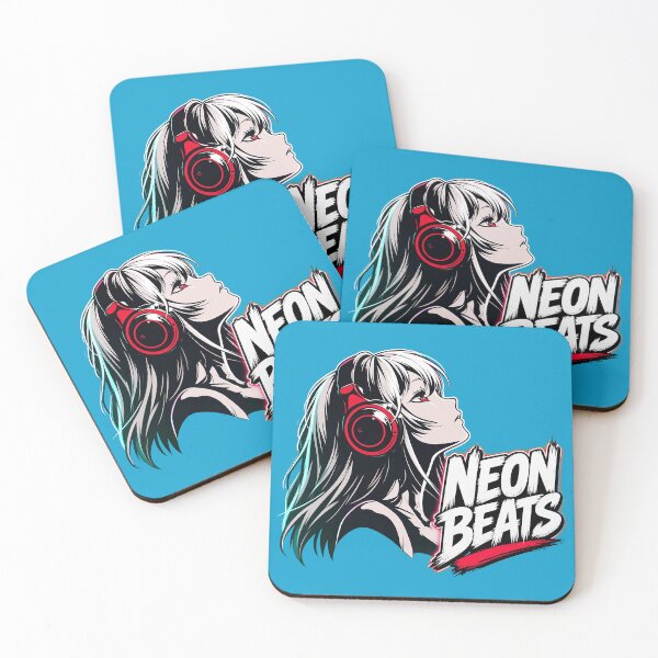 Item preview, Neon Beats Anime Headphones Portrait designed and sold by ImpossibleC.