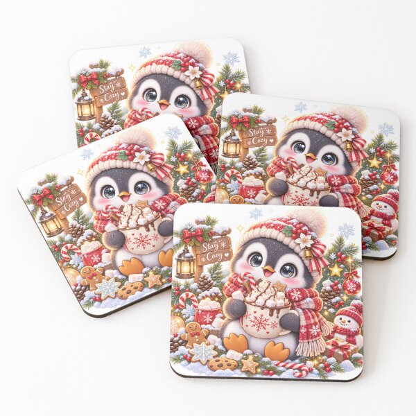Item preview, Cozy Christmas Penguin Hot Cocoa designed and sold by jgvisualarts.