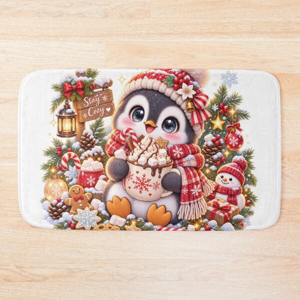 Item preview, Cozy Christmas Penguin Hot Cocoa designed and sold by jgvisualarts.