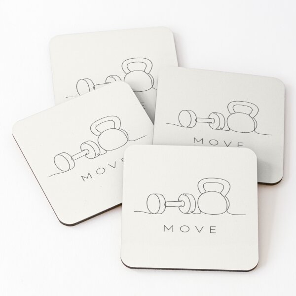 Item preview, Minimalist Move Kettlebell Dumbbell Line Art designed and sold by creativerooney.