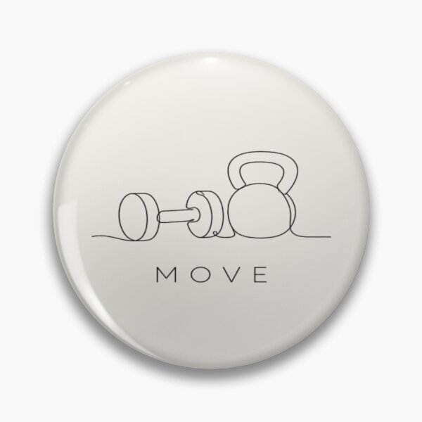 Item preview, Minimalist Move Kettlebell Dumbbell Line Art designed and sold by creativerooney.