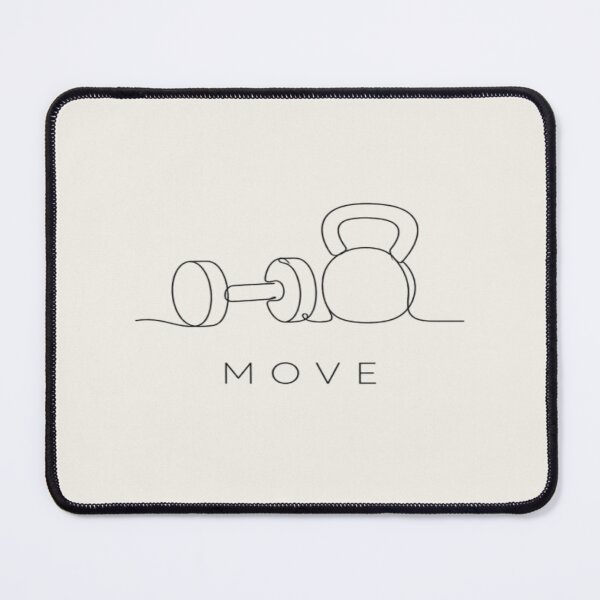 Item preview, Minimalist Move Kettlebell Dumbbell Line Art designed and sold by creativerooney.
