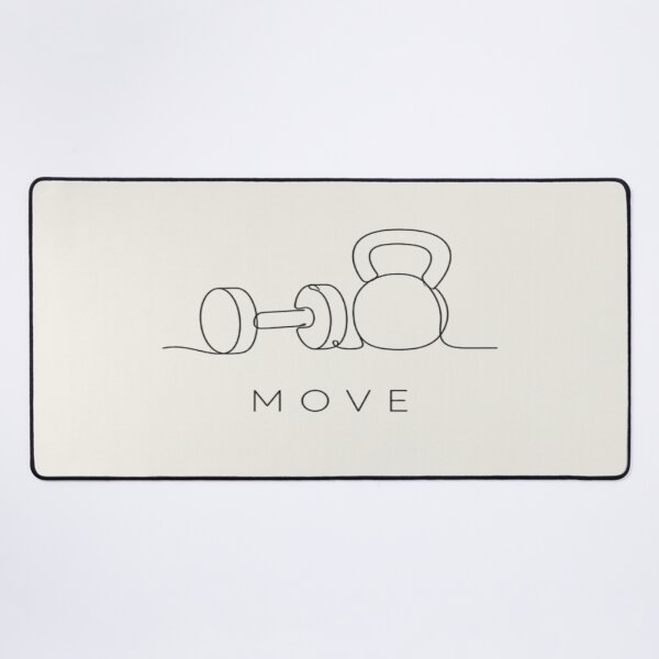 Item preview, Minimalist Move Kettlebell Dumbbell Line Art designed and sold by creativerooney.
