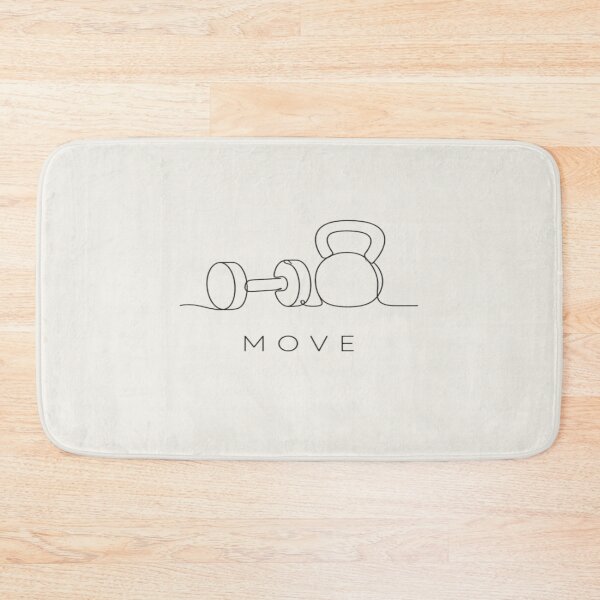 Item preview, Minimalist Move Kettlebell Dumbbell Line Art designed and sold by creativerooney.