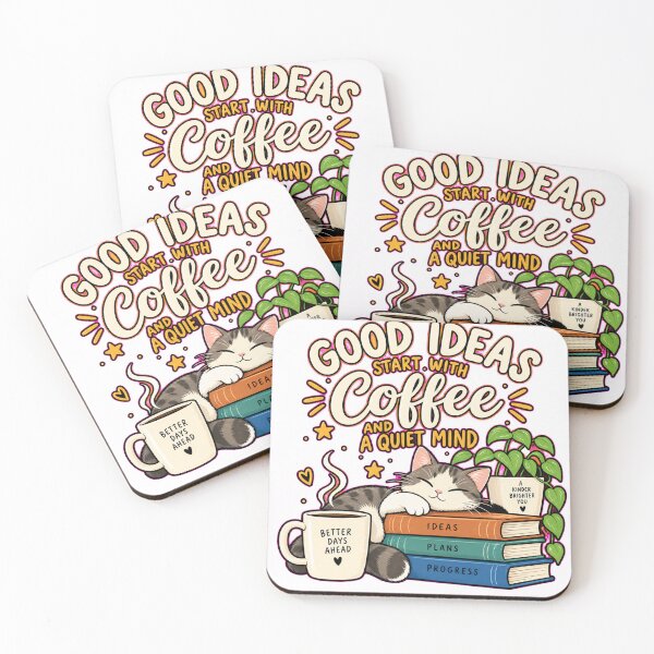Item preview, Cozy Cat & Coffee Motivation Design designed and sold by Punch-E415.