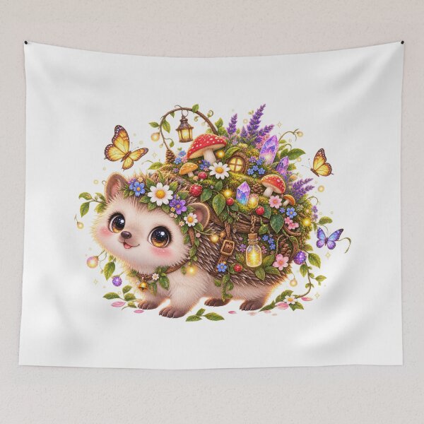 Item preview, Enchanted Forest Hedgehog Cottage designed and sold by jgvisualarts.
