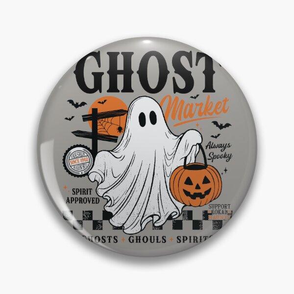 Item preview, Retro Ghost Market Halloween Spooky Vibes designed and sold by RinrinDesigns.