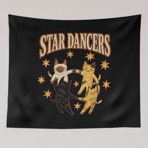 Item preview, Star Dancers Cute Retro Cats Dancing Vintage designed and sold by JapanSHP7.