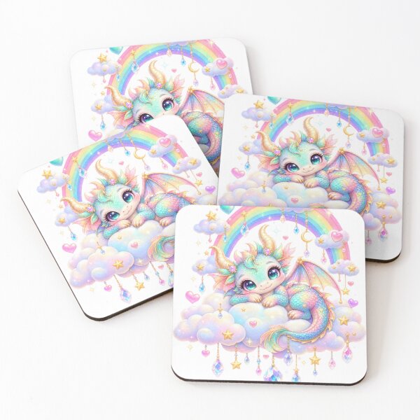 Item preview, Pastel Rainbow Baby Dragon Clouds designed and sold by jgvisualarts.