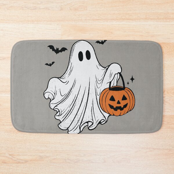 Item preview, Cute Halloween Ghost with Pumpkin Lantern designed and sold by RinrinDesigns.