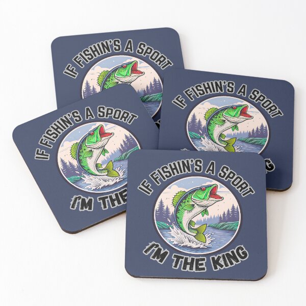 Item preview, If Fishin' is a sport I'm The King Funny Fishing Quote designed and sold by Lovemountain.