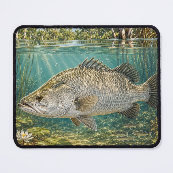 Item preview, Barramundi in a Tropical Billabong designed and sold by Pixel Junkies Studio.