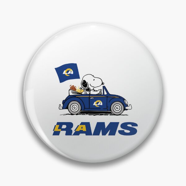 Artikelvorschau, Snoopy fährt Los Angeles Rams Autoflagge entworfen und verkauft von WildMyth.