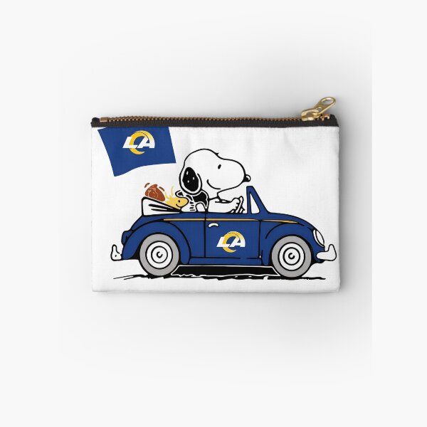 Item preview, Snoopy Drives Los Anger RAMS Car Flag designed and sold by WildMyth.