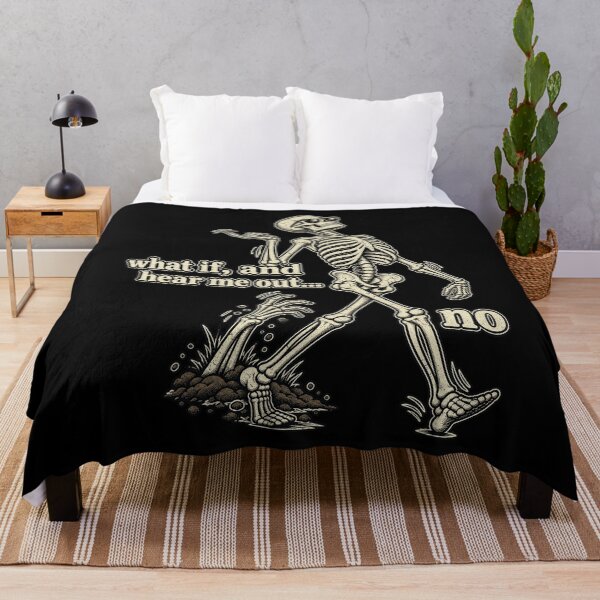 Item preview, Hear Me Out No Funny Skeleton Walking Away Introvert Meme designed and sold by JapanSHP7.