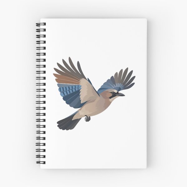 Item preview, Minimalist Eurasian Jay In Flight Nature Bird Illustration designed and sold by Wildfeatherlab1.