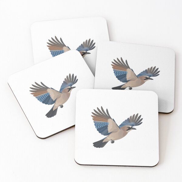 Item preview, Minimalist Eurasian Jay In Flight Nature Bird Illustration designed and sold by Wildfeatherlab1.