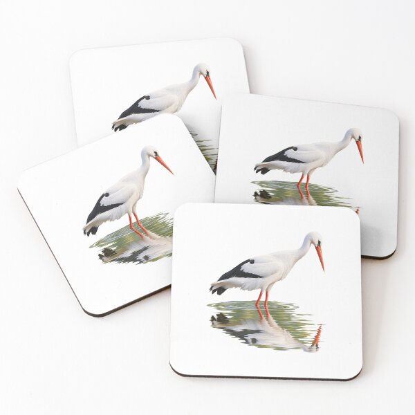 Item preview, Minimalist White Stork Elegant Wetland Standing Bird Graphic designed and sold by Wildfeatherlab1.