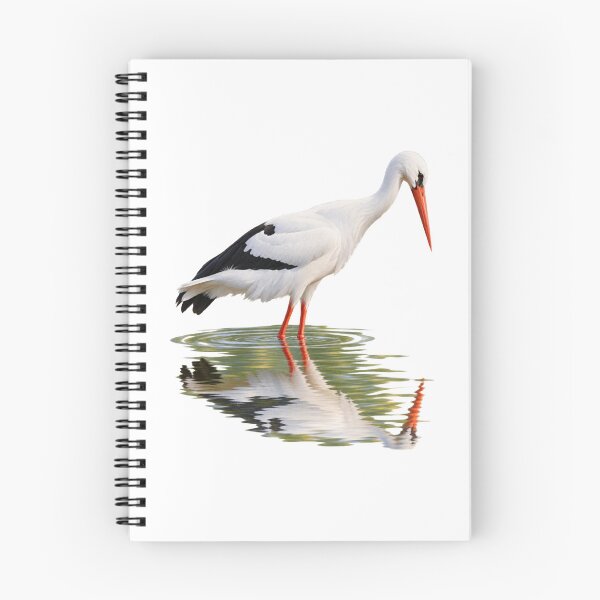 Item preview, Minimalist White Stork Elegant Wetland Standing Bird Graphic designed and sold by Wildfeatherlab1.