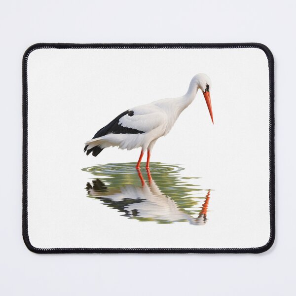 Item preview, Minimalist White Stork Elegant Wetland Standing Bird Graphic designed and sold by Wildfeatherlab1.