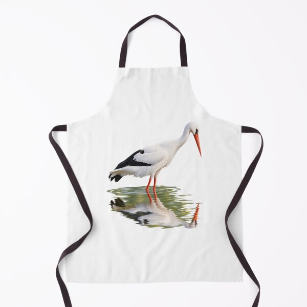 Artikelvorschau, Minimalist White Stork Elegant Wetland Standing Bird Graphic entworfen und verkauft von Wildfeatherlab1.