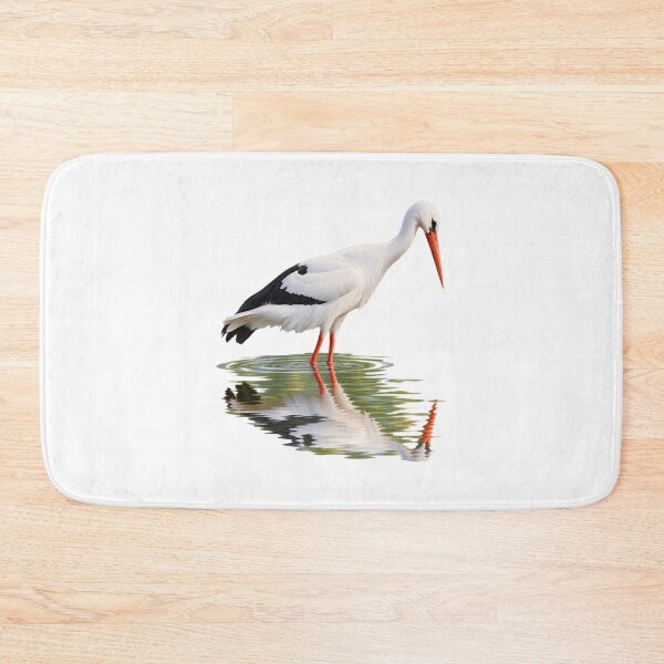 Item preview, Minimalist White Stork Elegant Wetland Standing Bird Graphic designed and sold by Wildfeatherlab1.
