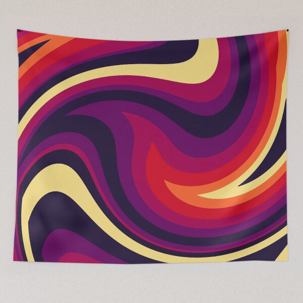 Item preview, Retro 60s and 70s Purple Groovy Twirl designed and sold by Lovemountain.