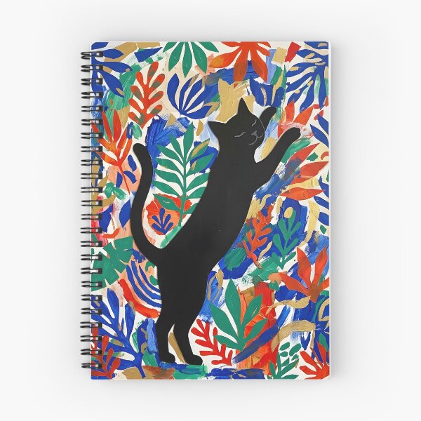 Item preview, Grand Black Cat Rubbing Matisse Mural Wall Art Print designed and sold by DuckOddity.