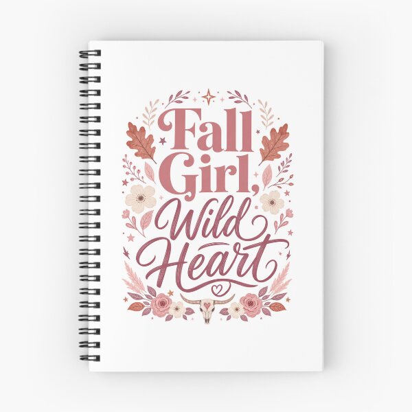 Item preview, Fall Girl, Wild Heart | Cute Fall Design for Women | Autumn Girl Gift designed and sold by PrintSparkDesigns.